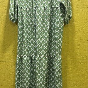 Green Patterned Women’s Dress